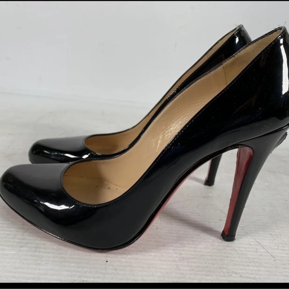 CHRISTIAN LOUBOUTIN  Black Patent Leather Decollete 868 100 size 38 - Picture 4 of 11